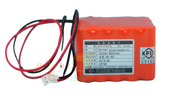 밧데리      <br> 24V  600mAh      <br> 배열   5 × 4