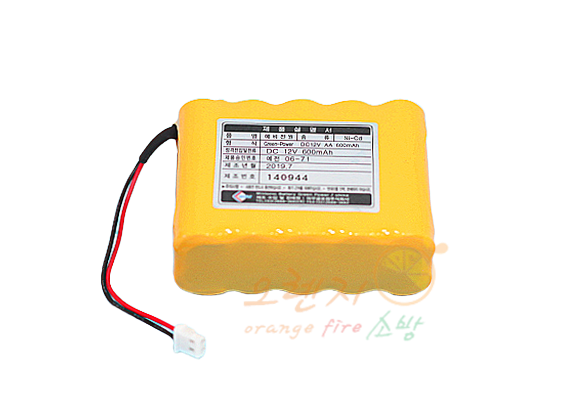 밧데리       <br>12V  600mAh     <br>  배열   2 × 5