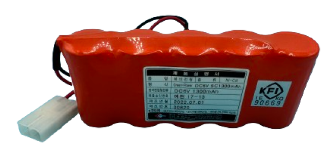 밧데리<br>         6V  1300mAh<br>      배열   5 × 1